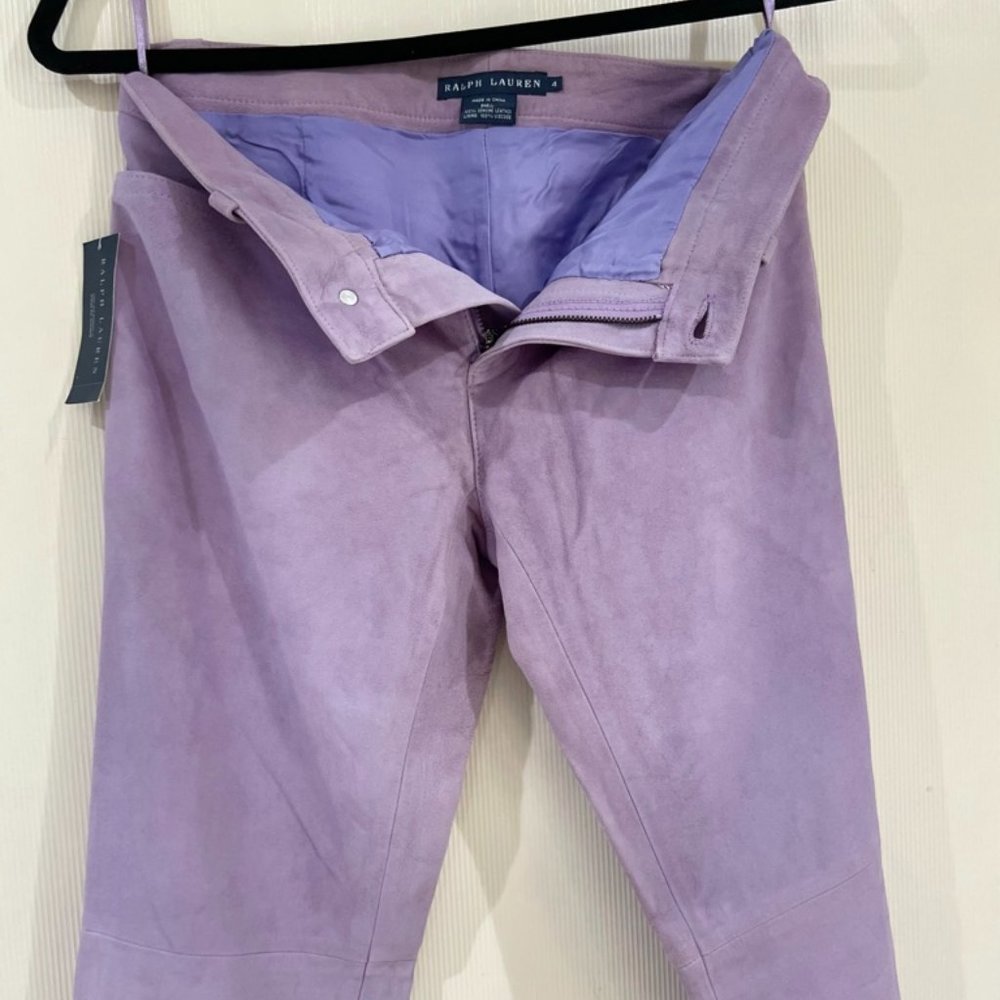 Ralph Lauren Hyanisport suede leather jeans size 4